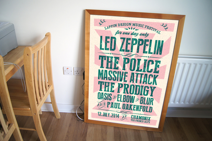 Personalised music festival posters