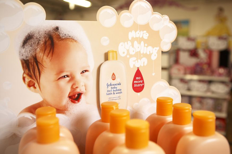 Johnson’s Baby Bubble Bath store display unit